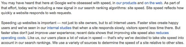 Page Speed a Ranking Factor in SEO