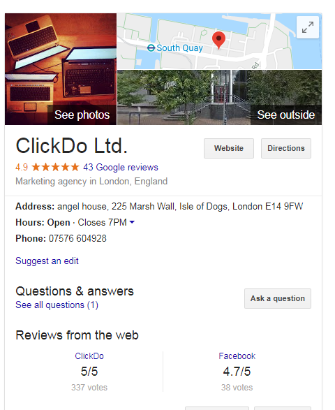 google my business listing clickdo