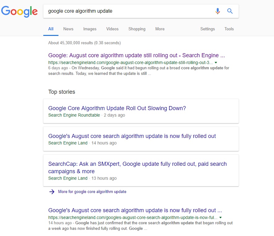 google-core-algorithm-update-2018